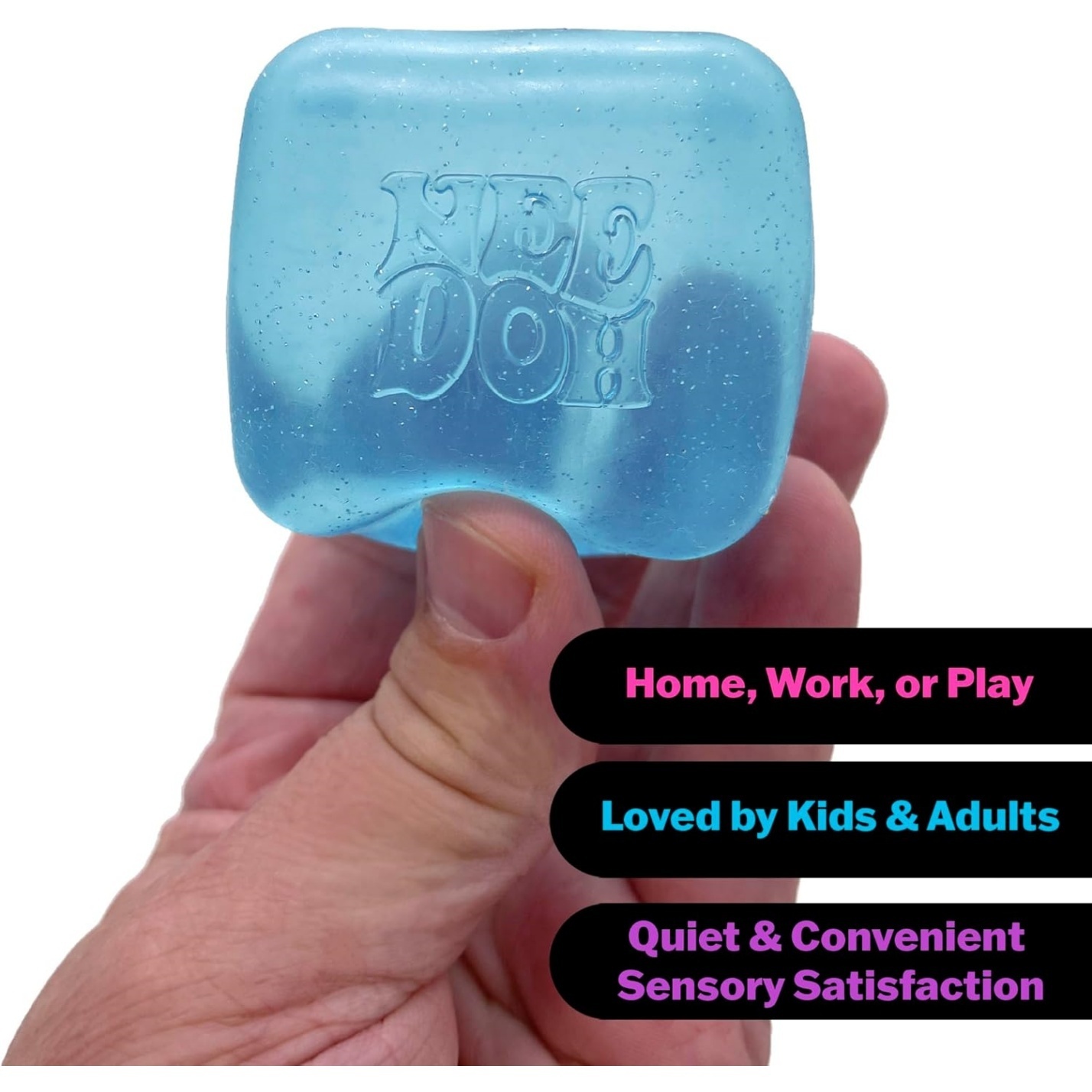 NeeDoh Nice Cube - Solid Squish - Pink - Image 3