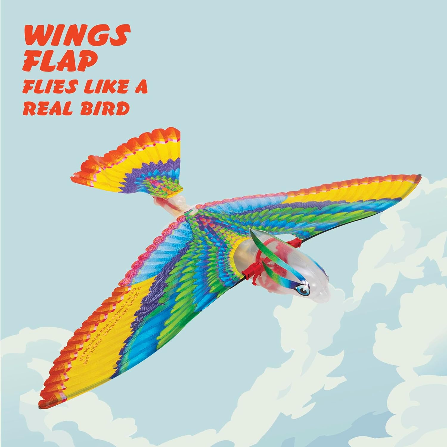 Schylling Tim Bird Flying Toy - Rubberband-Powered Mechanical Bird that Really Flies - Wings Flap and Flies 50 Feet - Ages 7 and Up - Image 2